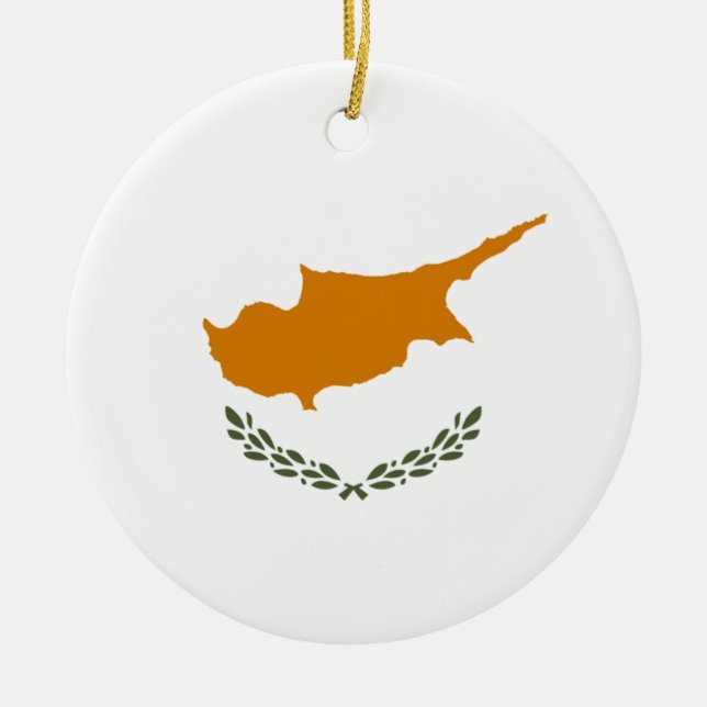 Décoration En Céramique Drapeau de Chypre (Devant)