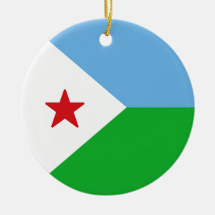Décoration En Céramique Drapeau de Djibouti