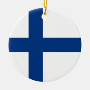 Décoration En Céramique Drapeau de Finlande