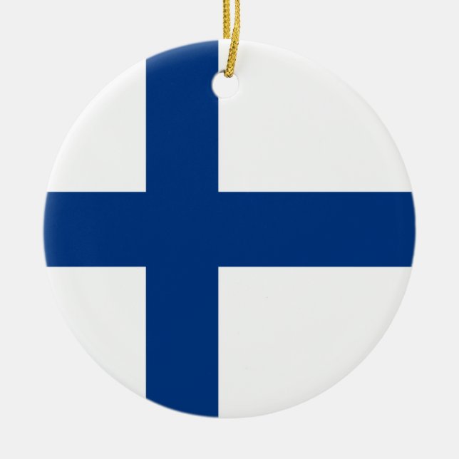 Décoration En Céramique Drapeau de Finlande (Devant)