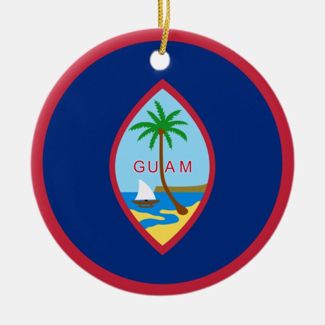 Décoration En Céramique Drapeau de Guam (Devant)