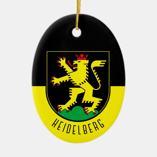 Décoration En Céramique Drapeau de Heidelberg - ALLEMAGNE (Devant)