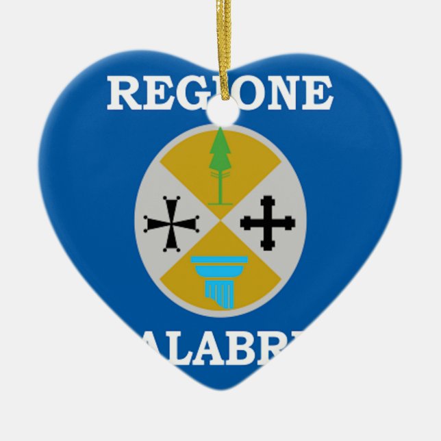 Décoration En Céramique Drapeau de la Calabre (Italie) (Devant)