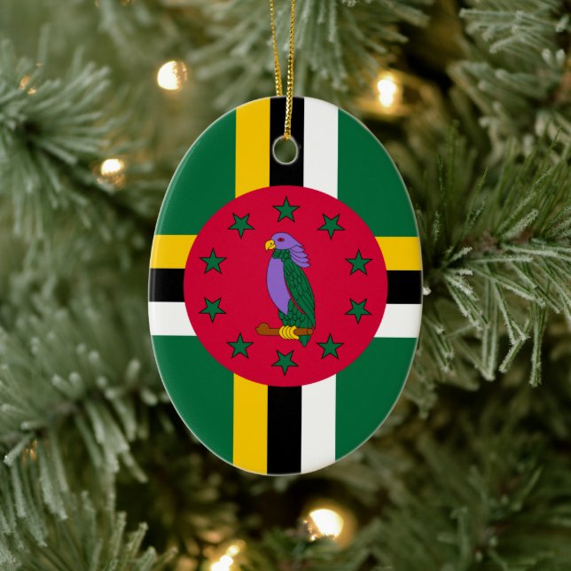 Décoration En Céramique Drapeau de la Dominique (Arbre)