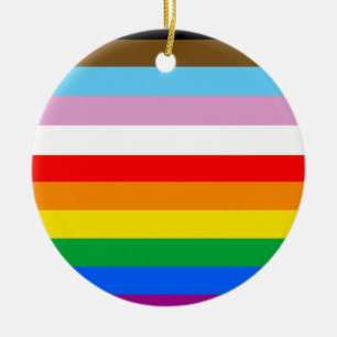 Décoration En Céramique Drapeau de la fierté inclusif LGBTQ+