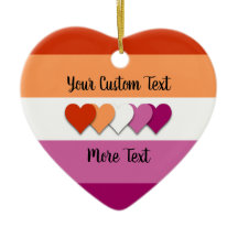 Drapeau de la fierté lesbienne avec texte