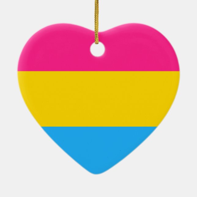 Décoration En Céramique Drapeau de la fierté Pansexual (Dos)