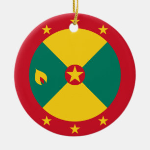 Décoration En Céramique Drapeau de la Grenade