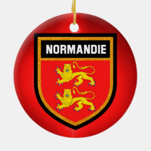 Décoration En Céramique Drapeau de la Normandie