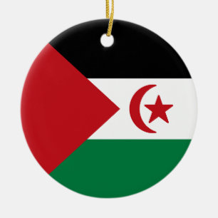 Décoration En Céramique Drapeau de la République arabe sahraouie démocrati