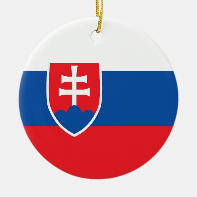Décoration En Céramique Drapeau de la Slovaquie (Devant)
