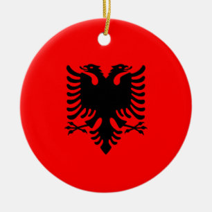 Décoration En Céramique Drapeau de l'Albanie