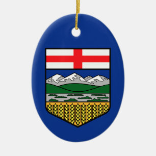 Décoration En Céramique Drapeau de l'Alberta - CANADA