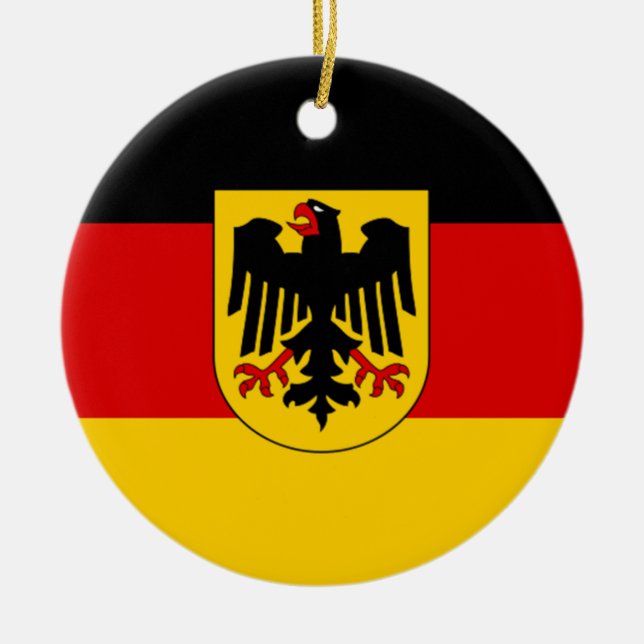 Décoration En Céramique Drapeau de l'Allemagne - le Bundesdienstflagge (Devant)