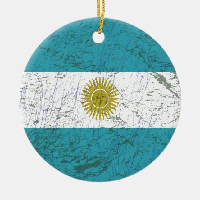 Décoration En Céramique Drapeau de l'Argentine (Devant)