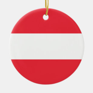 Décoration En Céramique Drapeau de l'Autriche