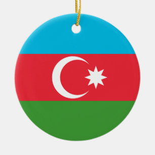 Décoration En Céramique Drapeau de l'Azerbaïdjan
