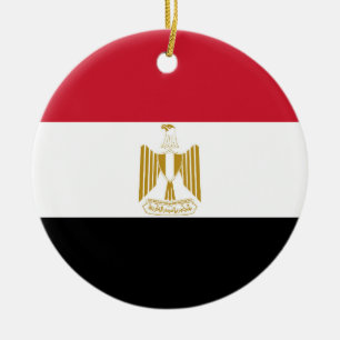Décoration En Céramique Drapeau de l'Égypte