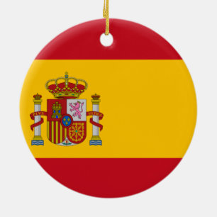 Décoration En Céramique Drapeau de l'Espagne