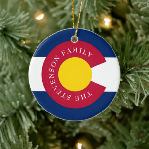 Décoration En Céramique Drapeau de l'État du Colorado