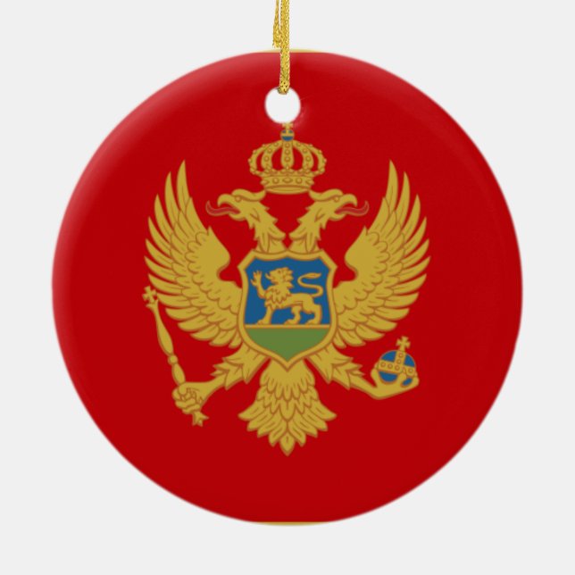 Décoration En Céramique Drapeau de l'ornement du Monténégro (Dos)