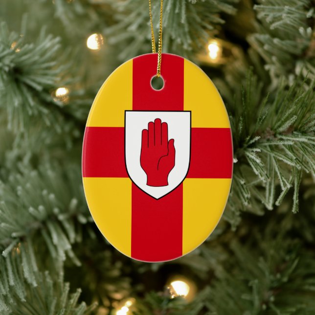 Décoration En Céramique Drapeau de l'Ulster (Arbre)