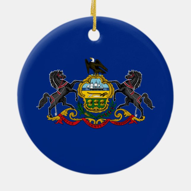 Décoration En Céramique Drapeau de Pennsylvanie (Dos)