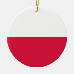 Décoration En Céramique Drapeau de Pologne