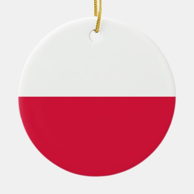 Décoration En Céramique Drapeau de Pologne (Devant)