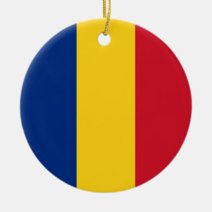 Décoration En Céramique Drapeau de Roumanie