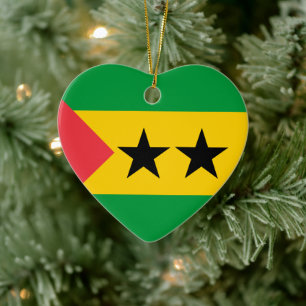 Décoration En Céramique Drapeau de São Tomé e Príncipe