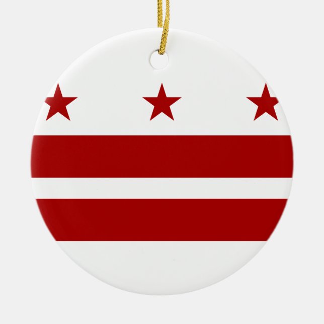 Décoration En Céramique Drapeau de Washington DC (Devant)