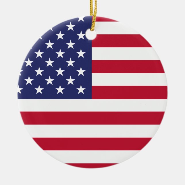 Décoration En Céramique Drapeau des États-Unis d'Amérique (Devant)