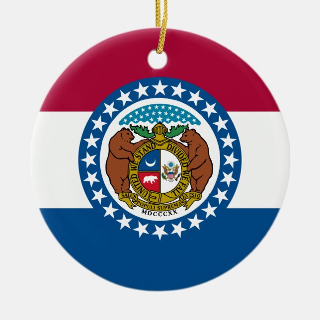 Décoration En Céramique Drapeau d'État du Missouri (Devant)