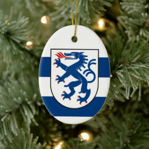 Décoration En Céramique Drapeau d'Ingolstadt, Bavière - ALLEMAGNE