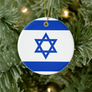 Décoration En Céramique Drapeau d'Israël