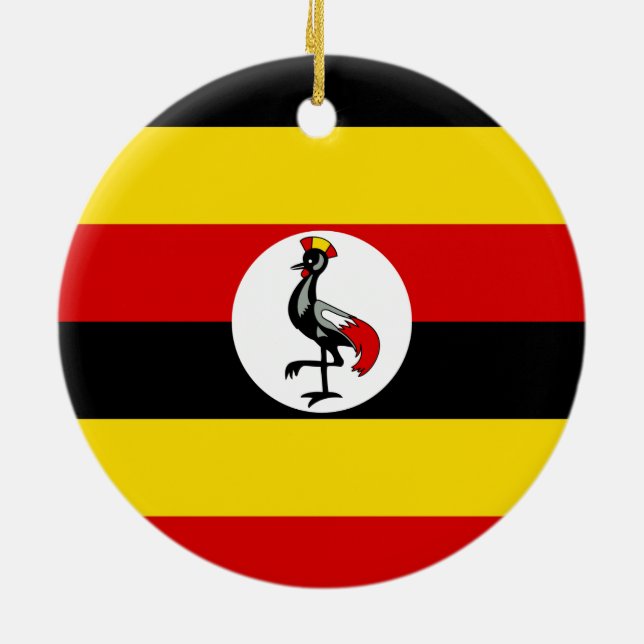 Décoration En Céramique Drapeau d'ornement de l'Ouganda (Dos)