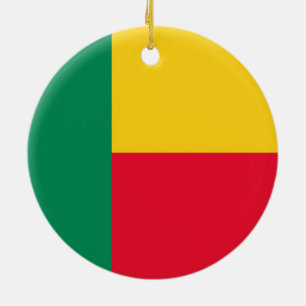 Décoration En Céramique Drapeau du Bénin (Afrique)