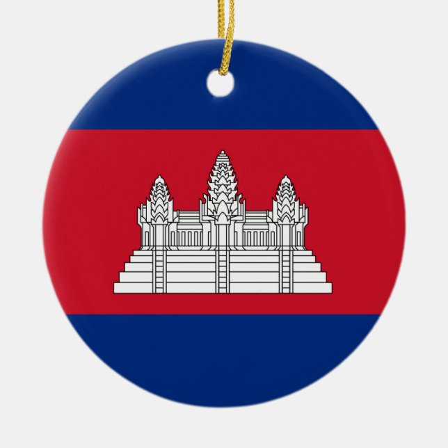 Décoration En Céramique drapeau du Cambodge (Devant)