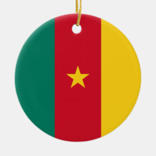Décoration En Céramique Drapeau du Cameroun