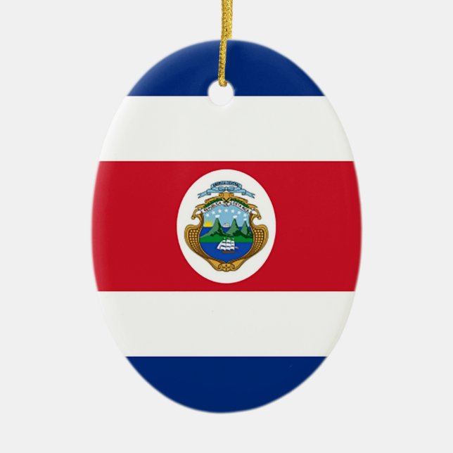 Décoration En Céramique Drapeau du Costa Rica (Devant)