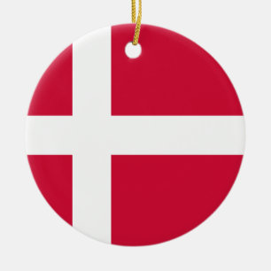 Décoration En Céramique Drapeau du Danemark