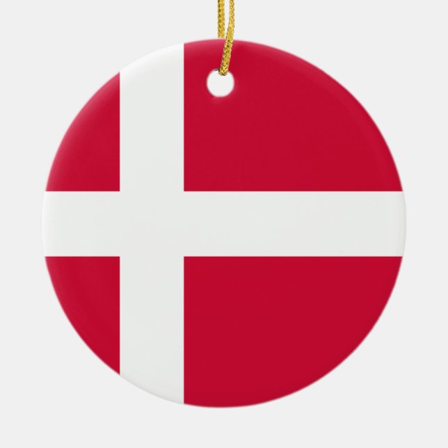 Décoration En Céramique Drapeau du Danemark (Devant)