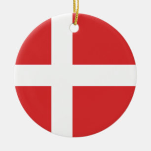 Décoration En Céramique Drapeau du Danemark