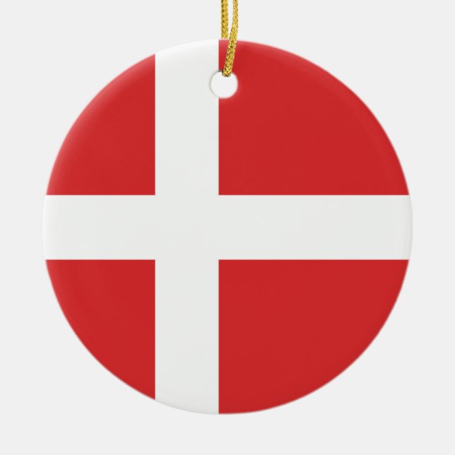 Décoration En Céramique Drapeau du Danemark (Devant)