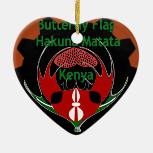 Décoration En Céramique Drapeau du Kenya - Hakuna Matata Patriotic