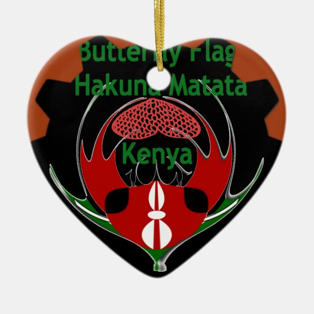 Décoration En Céramique Drapeau du Kenya - Hakuna Matata Patriotic (Devant)