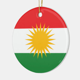 Décoration En Céramique Drapeau du Kurdistan