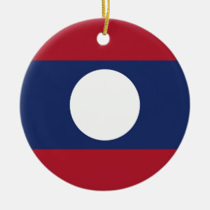 Décoration En Céramique Drapeau du Laos