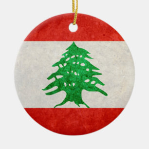 Décoration En Céramique Drapeau du Liban